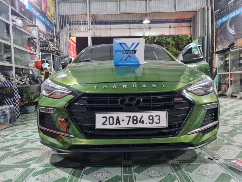 Độ đèn nâng cấp ánh sáng  Elantra 2018 